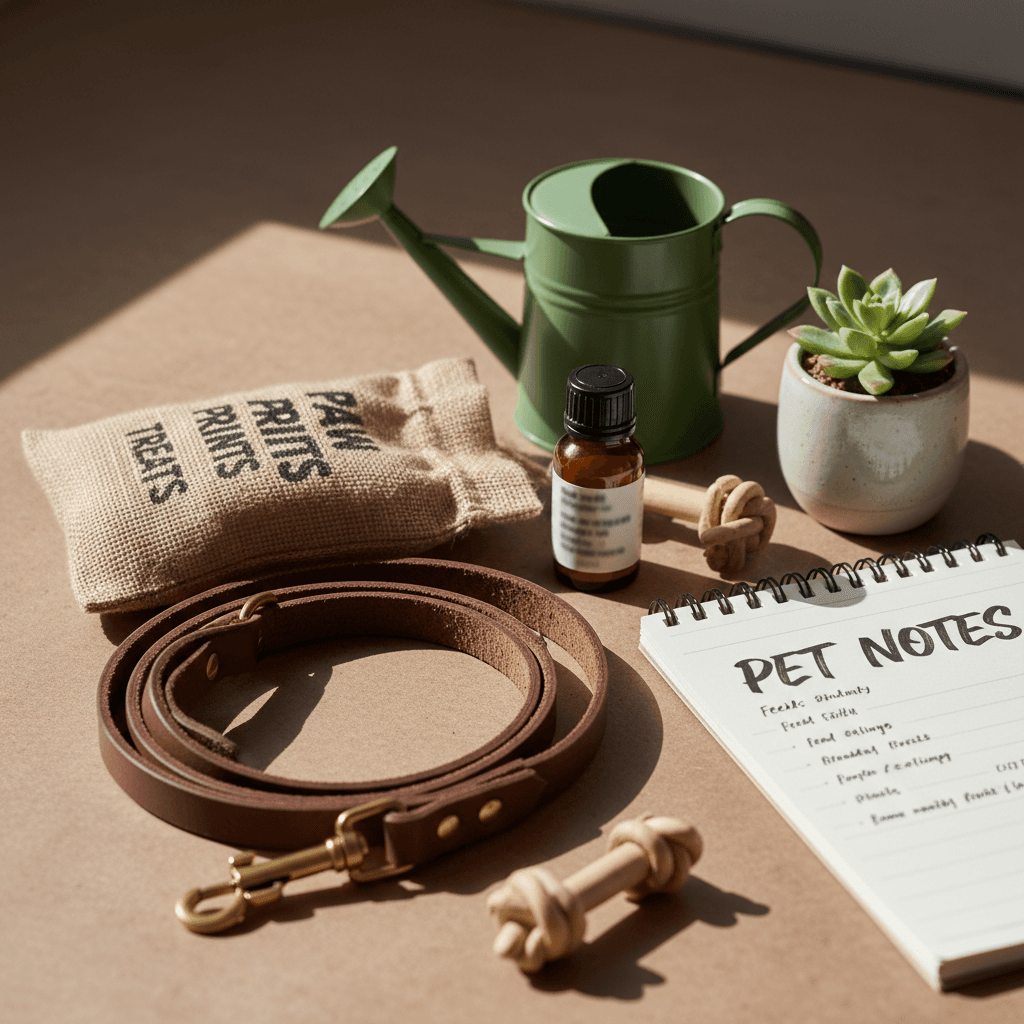Pet-sitting care supplies and tools